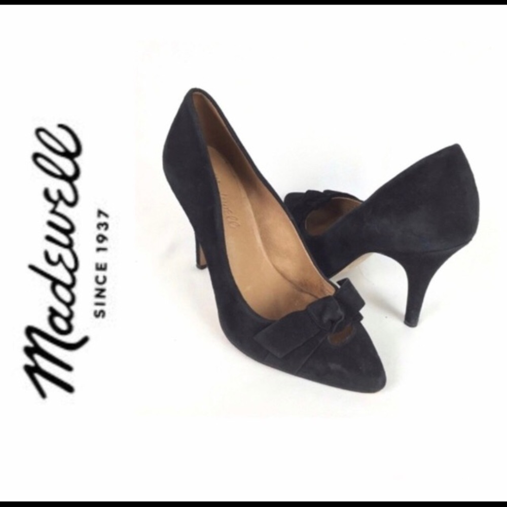 DONATED. Classic Madewell Black Heels!  👠 👠 - Picture 2 of 8